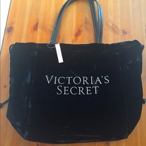 Victoria’s Secret Black Velvet Tote